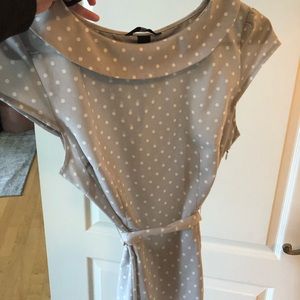 Polka dot grey and white hm top